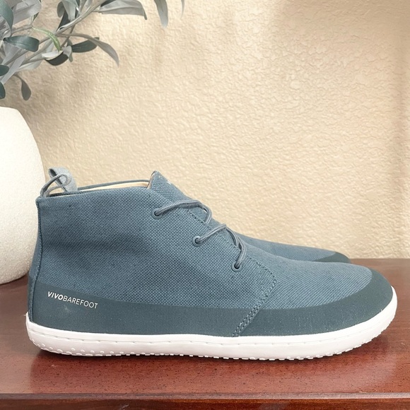 Vivobarefoot Gobi III Hemp Ankle Boot Deep Sea Blue Textile Men's Sz EU 44 US 11 - Picture 6 of 10